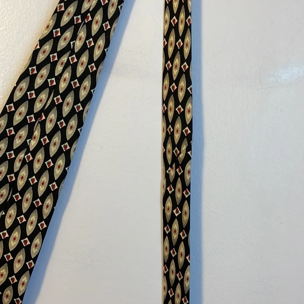 Christian Dior Monsieur Geometric Design Silk Necktie